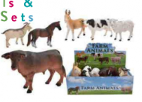 6 Astd 5" Farm Animal in Display